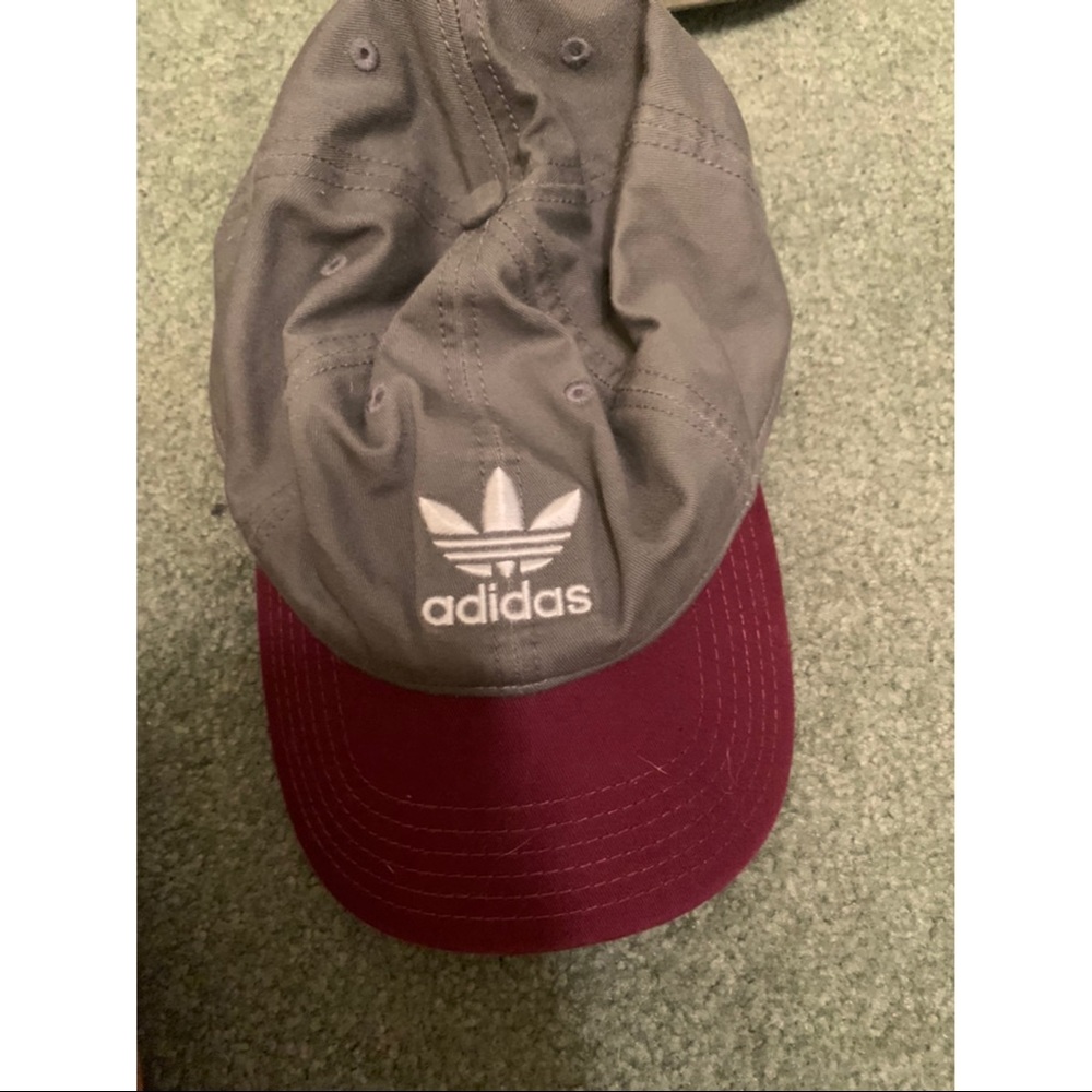 Two color block adidas men’s hats